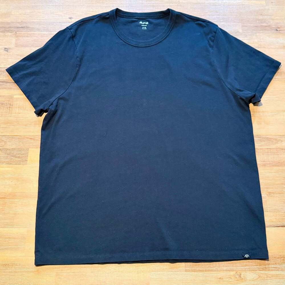 Madewell Allday Tee Men's Black Short Sleeve Crew Neck T-Shirt Size XL